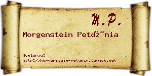 Morgenstein Petúnia névjegykártya